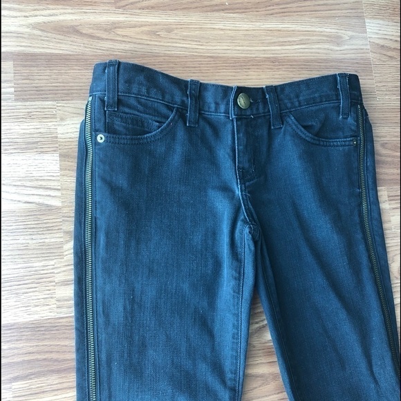 Current/Elliot The Side Zip Crop in Night - Picture 9 of 16